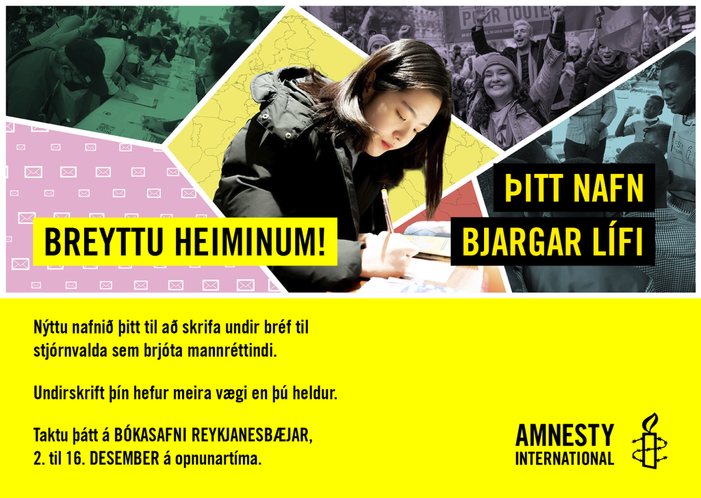 Þitt Nafn Bjargar Lífi | Aðgerðakort Amnesty International ...